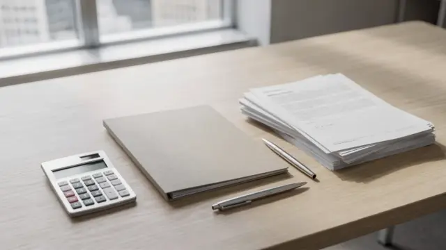UG oder GmbH: Rechtsformvergleich mit Dokumenten, Rechner und Büroausstattung auf einem Schreibtisch