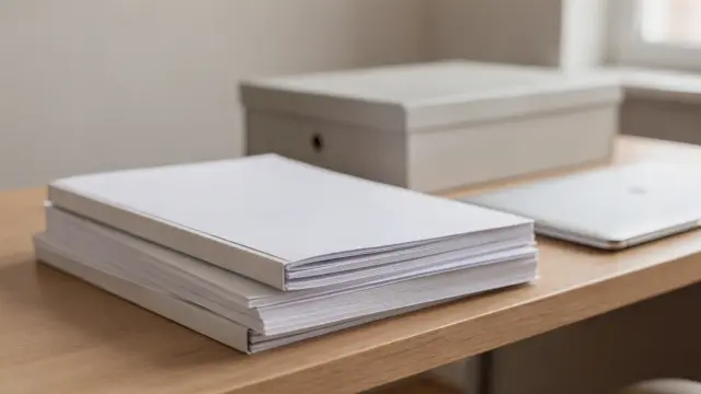 Vertrauliche Dokumente im Homeoffice mit Ordnern, Aktenschrank und Laptop zum Schutz sensibler Unterlagen